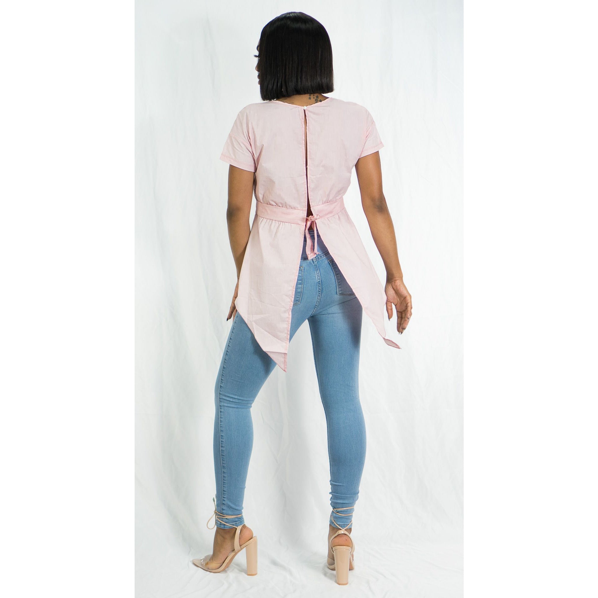 Pink Babydoll Blouse - Crown Jewels Boutique