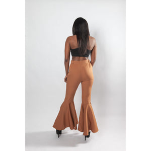 Brown Wide Leg Bell-Bottoms - Crown Jewels Boutique