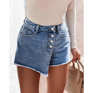 Not So Complicated Denim Shorts - Crown Jewels Boutique