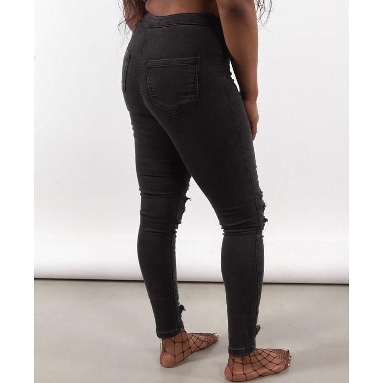 Charcoal High-Waist Jeggings - Crown Jewels Boutique